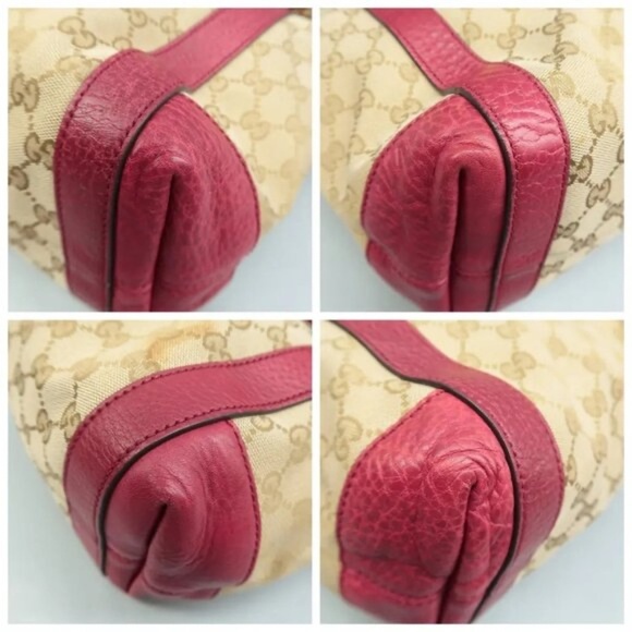 100% Authentic GUCCI GG Brown Cloth Tote 588-060224 - Picture 6 of 12